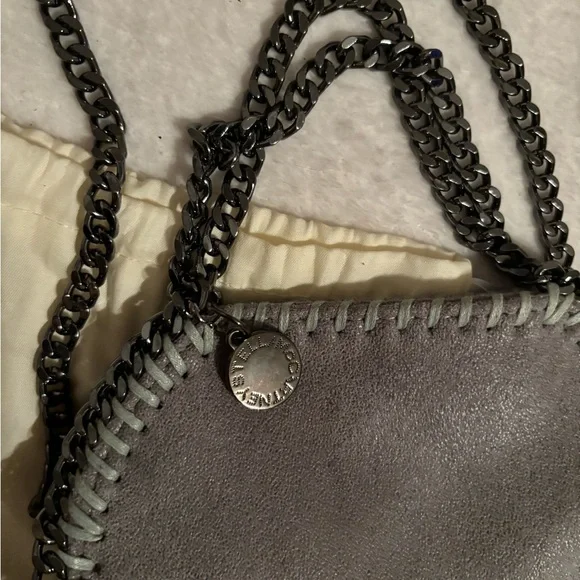 Stella Mccartney Falabella Mini Gray bag metallic chain - Picture 4 of 4